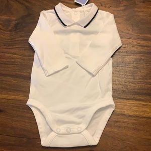 Jacadi Baby Long Sleeve Collared Bodysuit